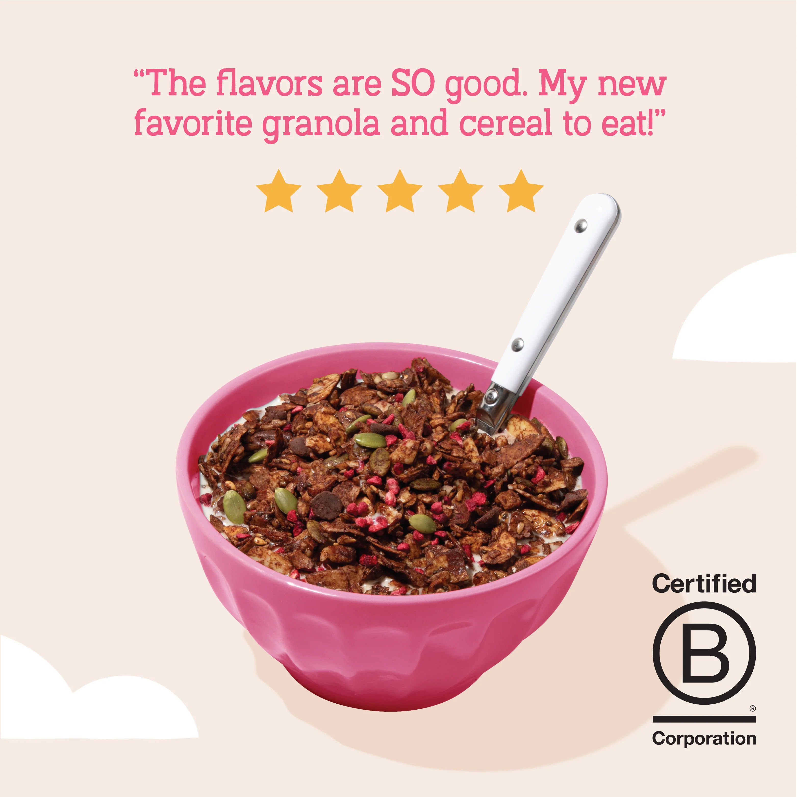 Day Dream Chocolate Raspberry Grain-Free Granola, 8oz - Image 5