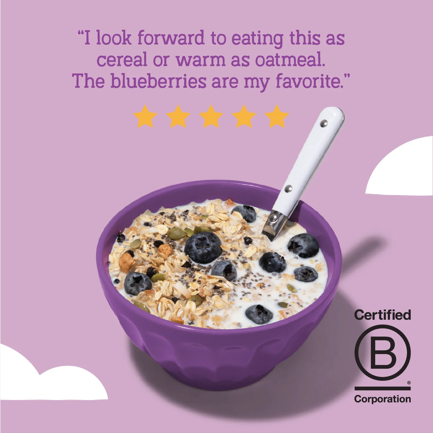 Wild & Free Blueberry Chia Muesli, 12oz - Image 5
